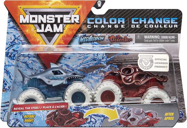 Monster Jam: Color-Changing Die-Cast Monster Trucks 2-Pack, 1:64 Scale