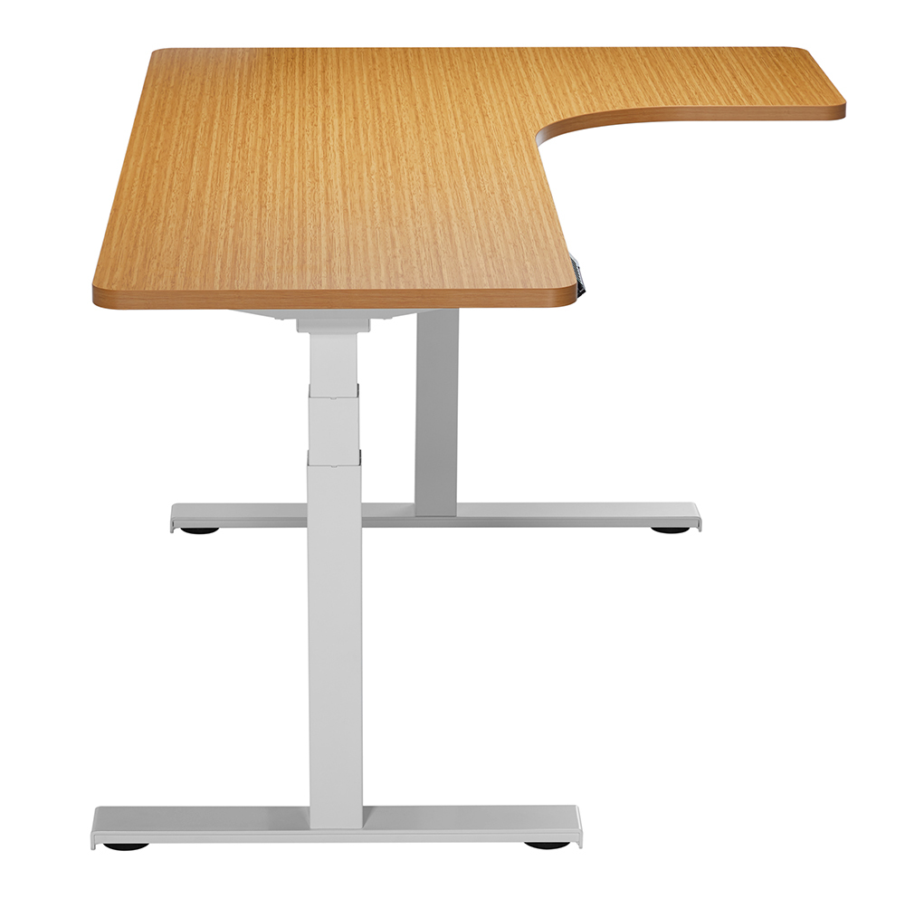 Buy Gorilla Office Height Adjustable Desk White/Oak at Mighty Ape NZ