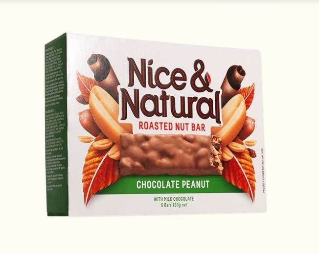 Nice & Natural Roasted Nut Bar - Chocolate Peanut (180g) image