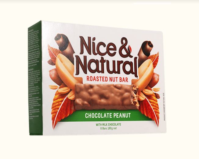 Nice & Natural Roasted Nut Bar - Chocolate Peanut (180g)