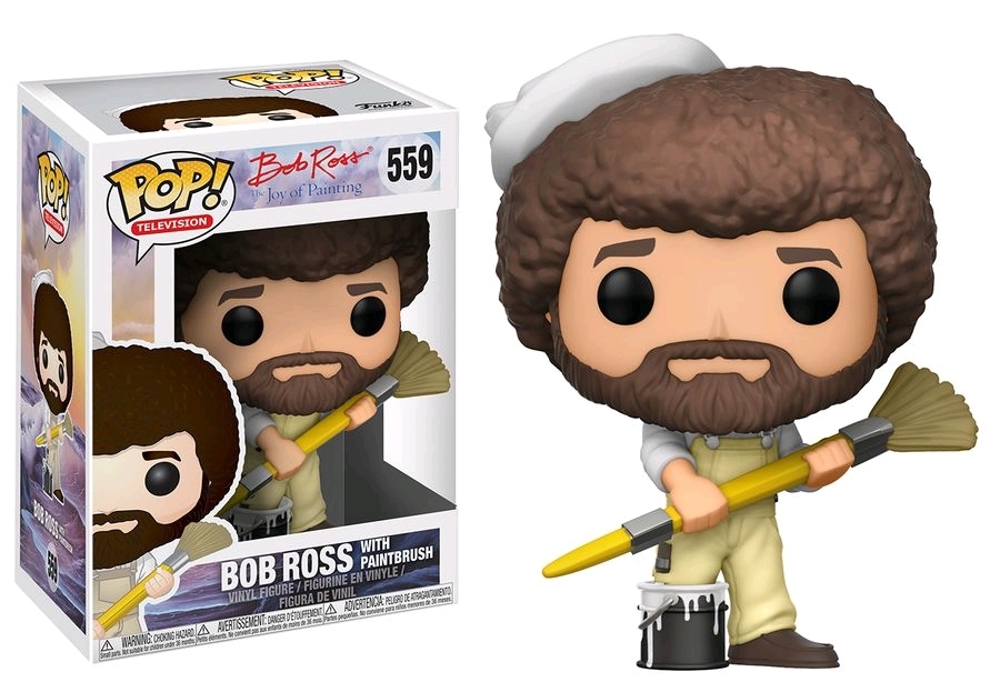 The Joy of Painting - Bob Ross (with Paintbrush) Pop! Vinyl Figure image