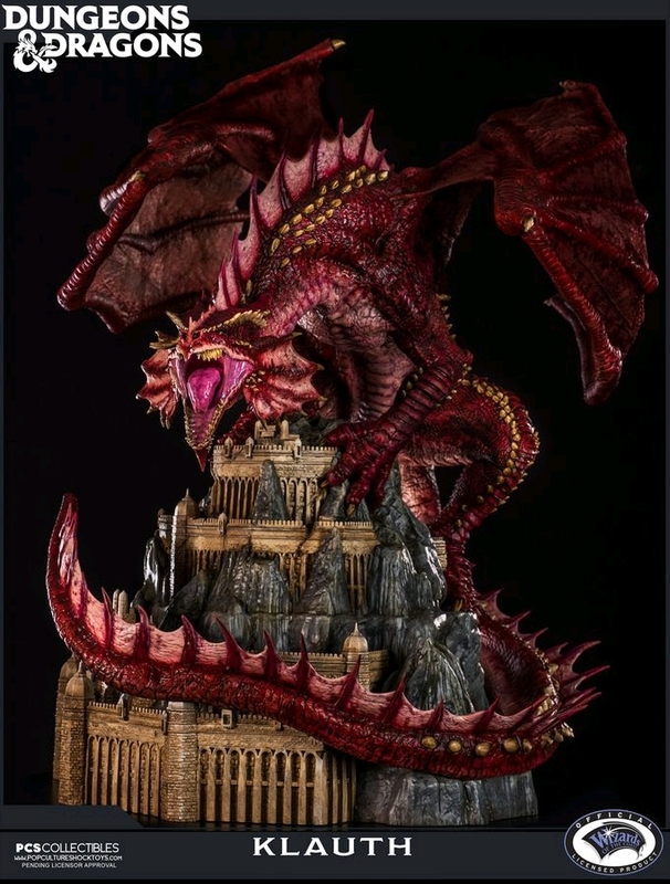 Klauth Red Dragon 24" Premium Statue at Mighty Ape NZ