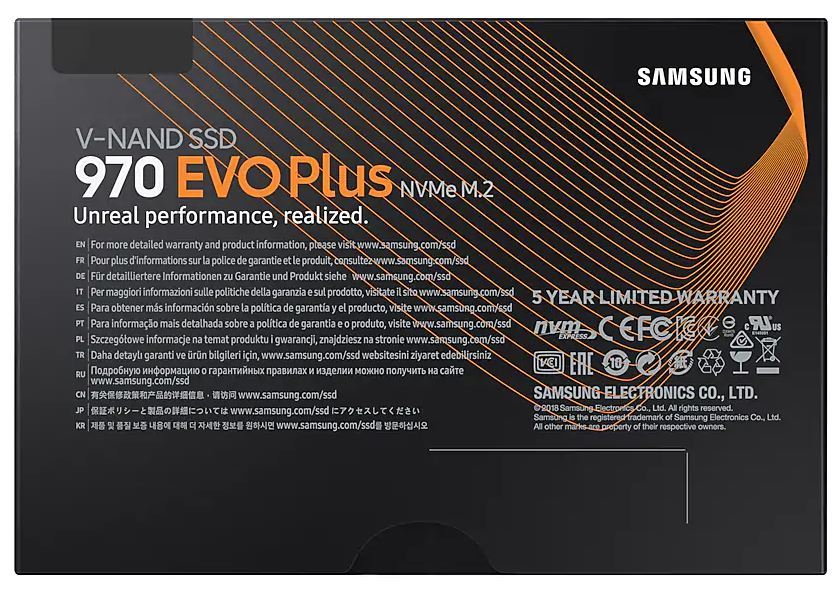 250GB Samsung 970 EVO Plus M.2 NVMe PCIe SSD