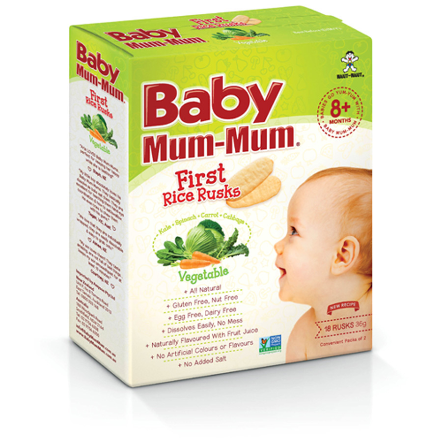 Baby Mum Mum: First Rice Rusk - Vegetable (36g)