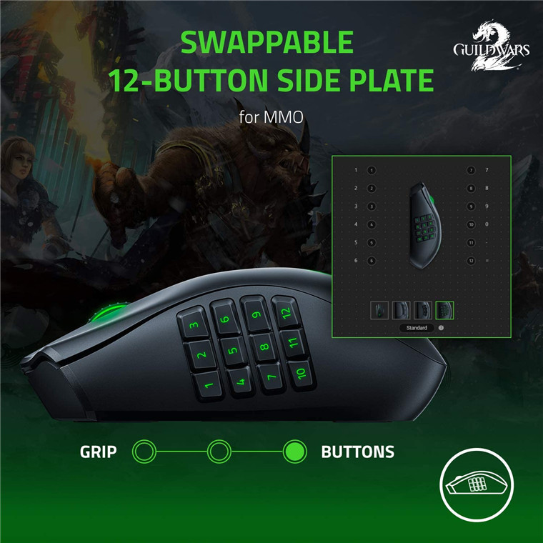 Razer Naga Pro Wireless & Bluetooth MMO Gaming Mouse for PC image