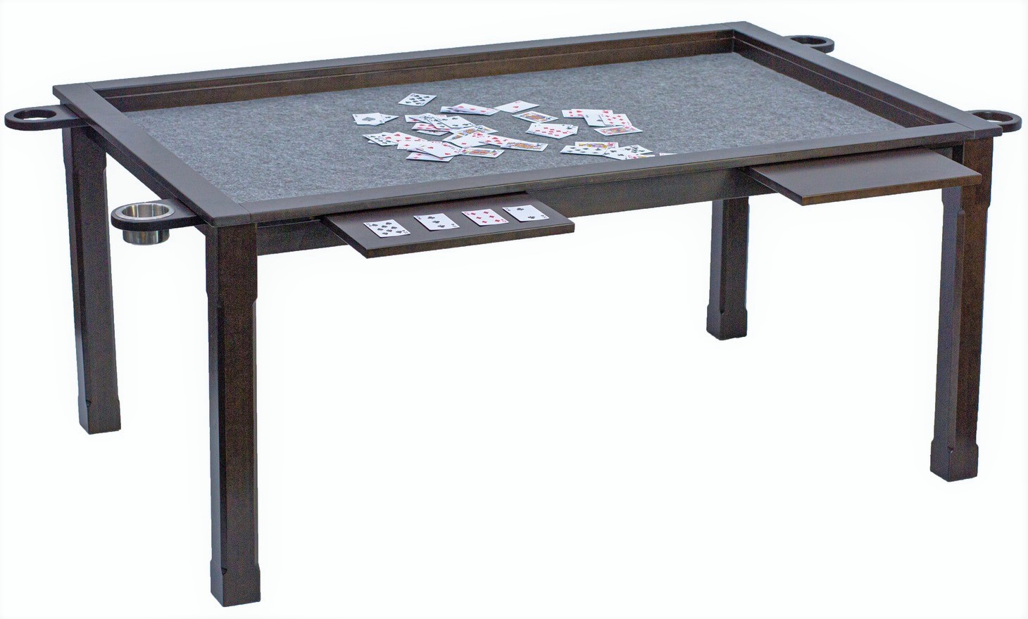 Solid Birch Wood Board Game and Poker Table image