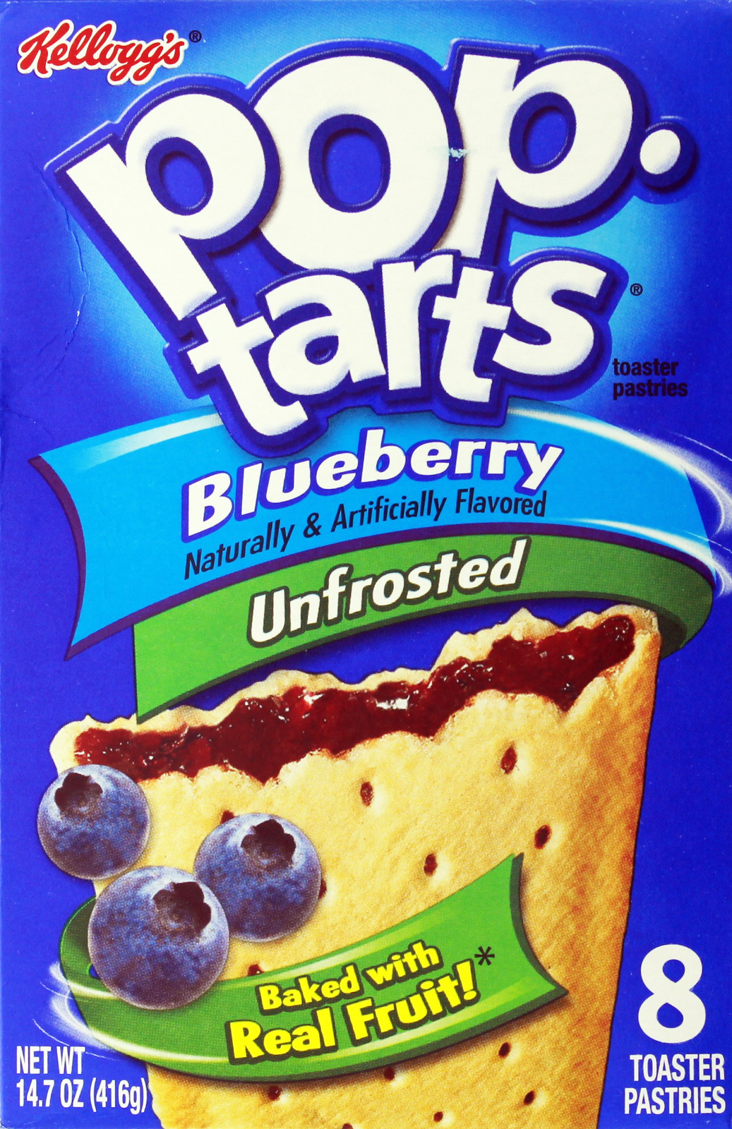 Kellogg's Pop Tarts Unfrosted Blueberry image