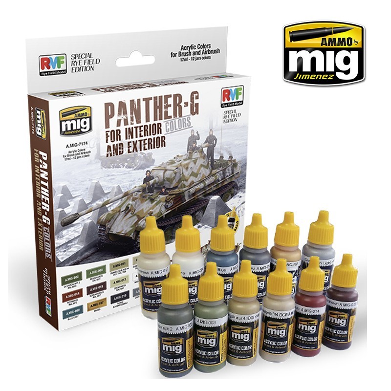 Ammo of Mig Jimenez - Panther-G Colors Set for Interior and Exterior Set image