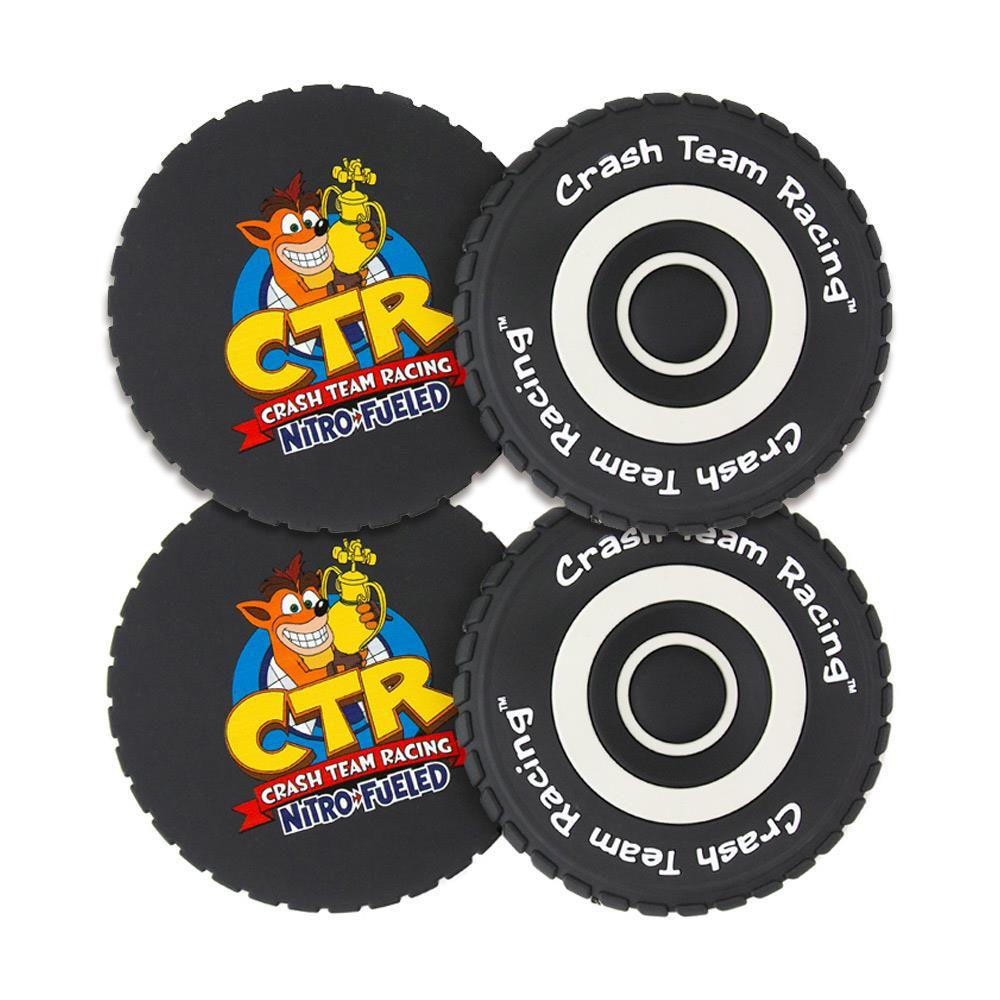 Crash Team Racing Tyre Coasters (4 Pack)