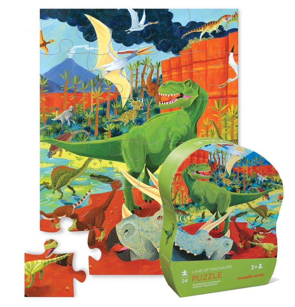 Crocodile Creek: Land of Dinosaurs Jigsaw Puzzle - 24pc image