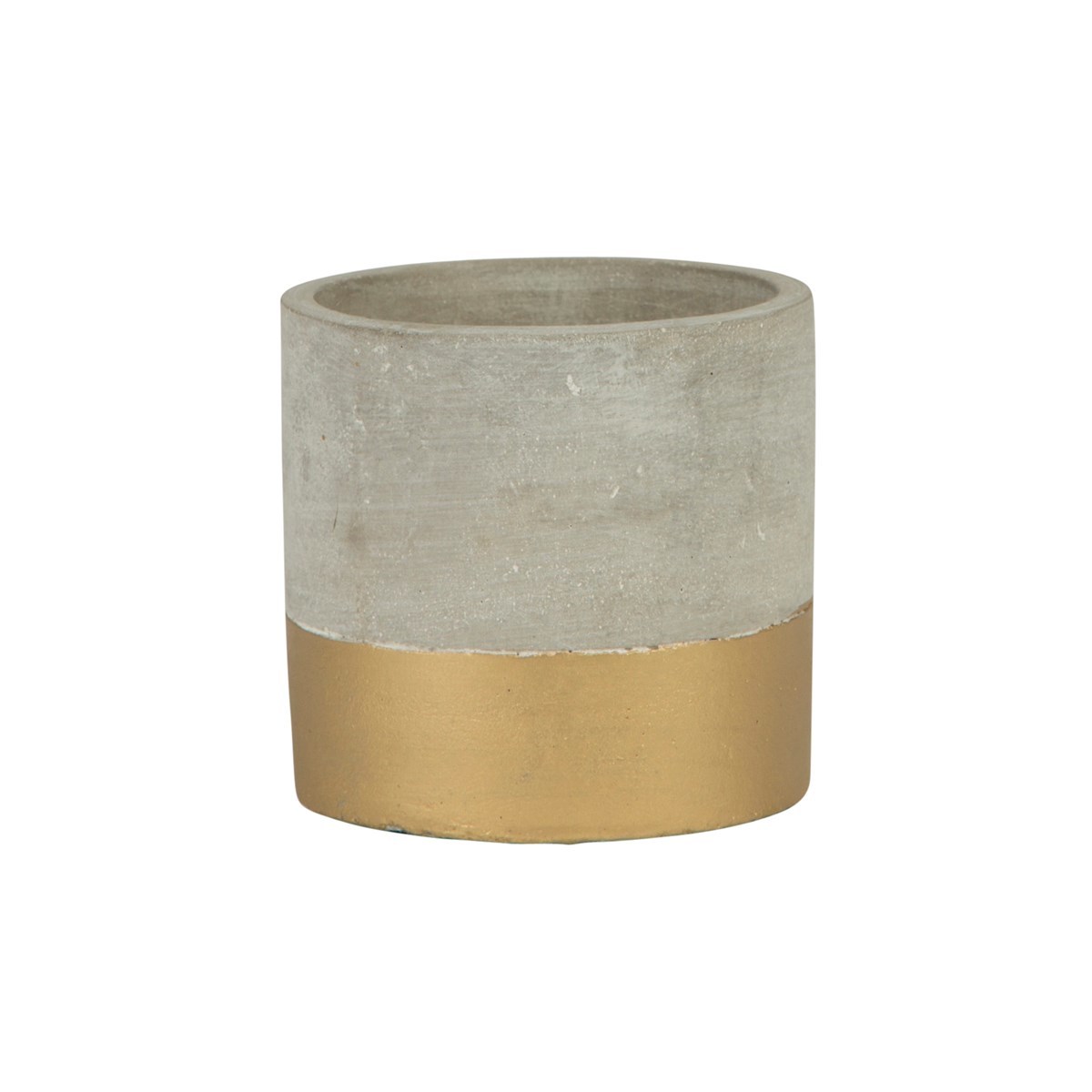 Tuva Gold Dip Cement Mini Planter