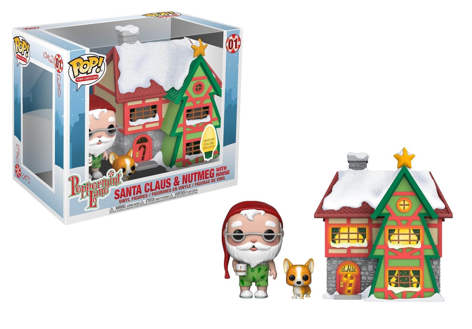 Peppermint Lane: Santa, Nutmeg & Santa's House - Pop! Town Diorama Set image