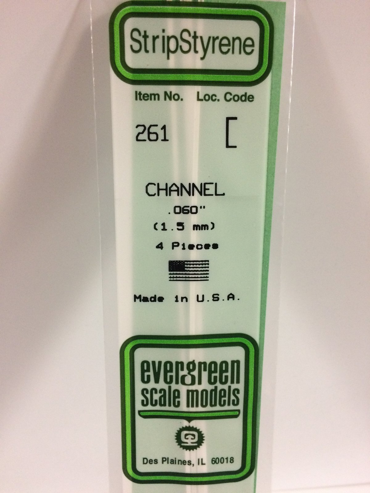 Evergreen Styrene Channel 35cm Long X 1.50 mm (4) at Mighty Ape NZ