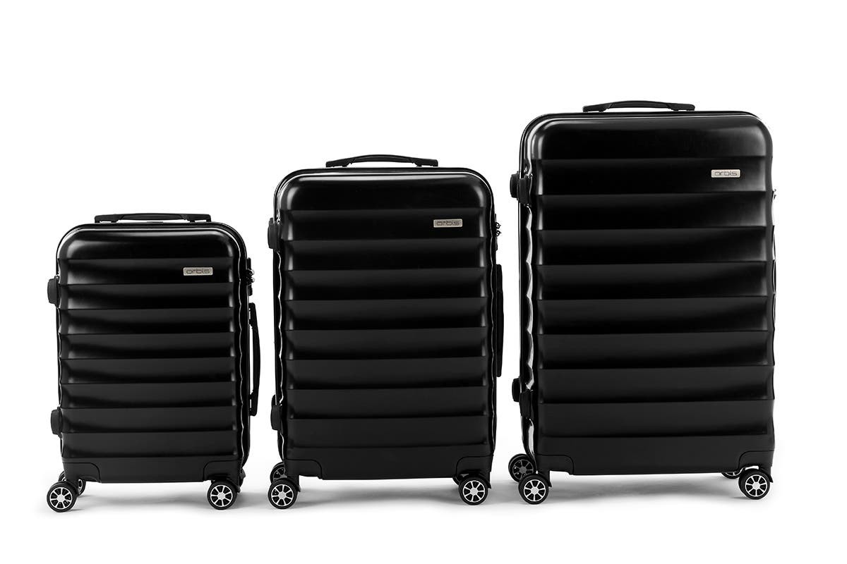 Orbis 3 Piece Capri Spinner Luggage Set (Black) at Mighty Ape NZ