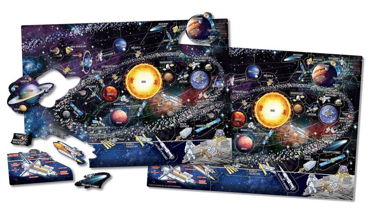 Map Of The Solar System - Magnetic Playboard & Puzzle image