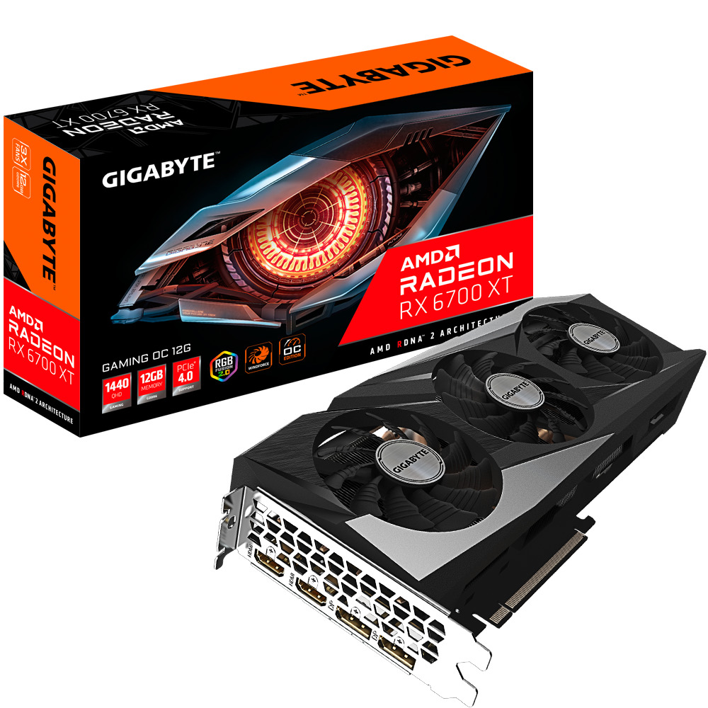 GIGABYTE Radeon RX 6700 XT GAMING OC 12GB GPU