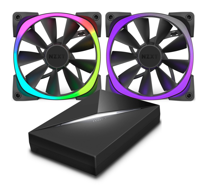 120mm NZXT Aer RGB & HUE+ - Bundle Pack Aer RGB Fans With Hue+ Controller image
