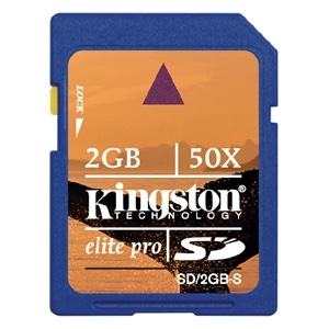 Kingston 2GB Elite Pro SD Card 50x