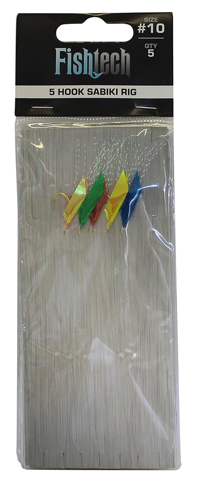 Fishtech 5 Hook Sabiki Rig - Size 10 (5 per pack) image