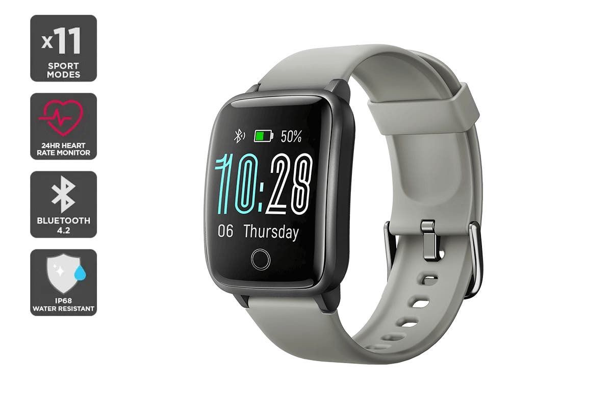 Kogan Pulse+ Lite Smart Watch (Ash Silver) at Mighty Ape NZ