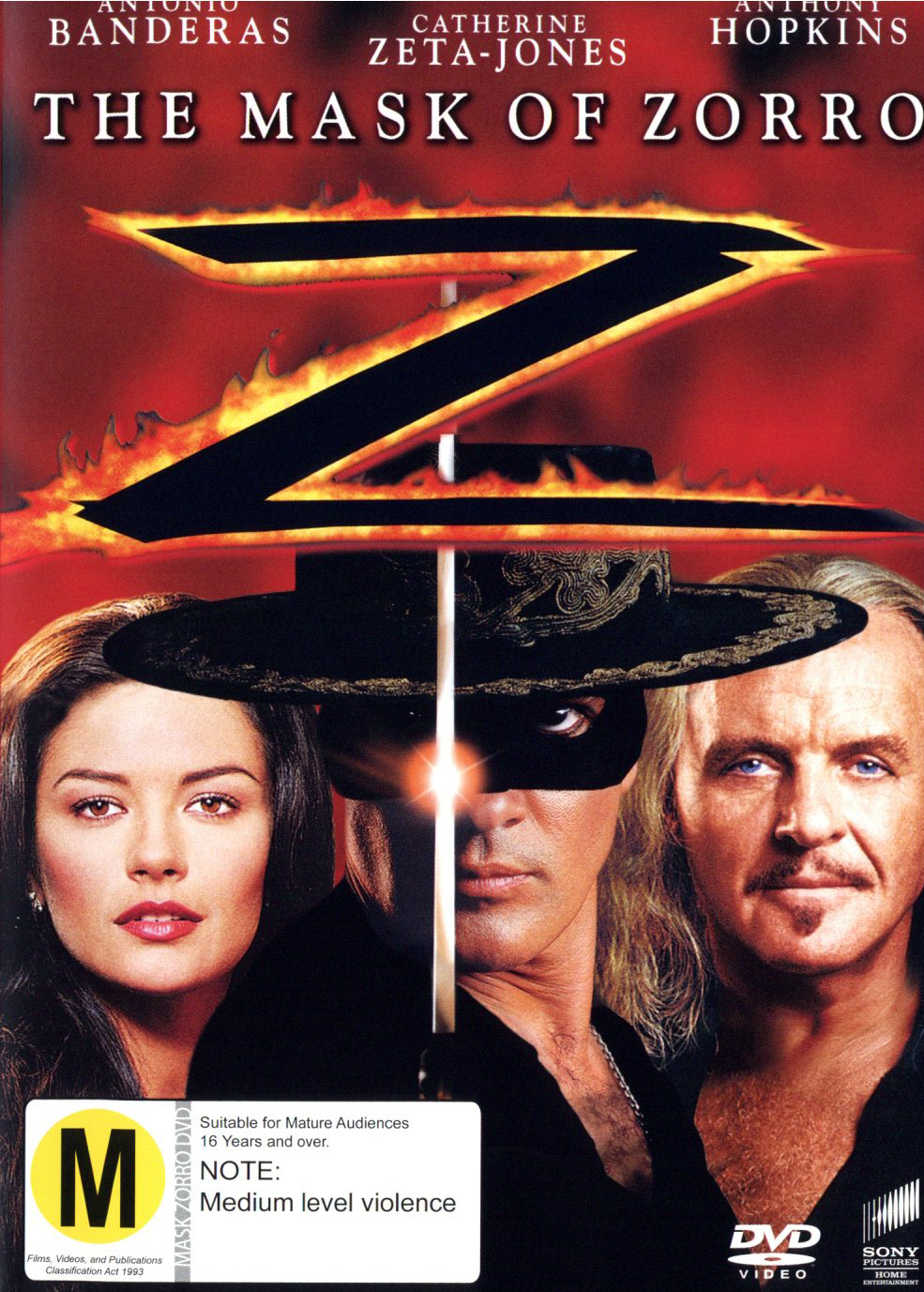 The Mask Of Zorro on DVD