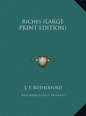 Riches by J.F. Rutherford image