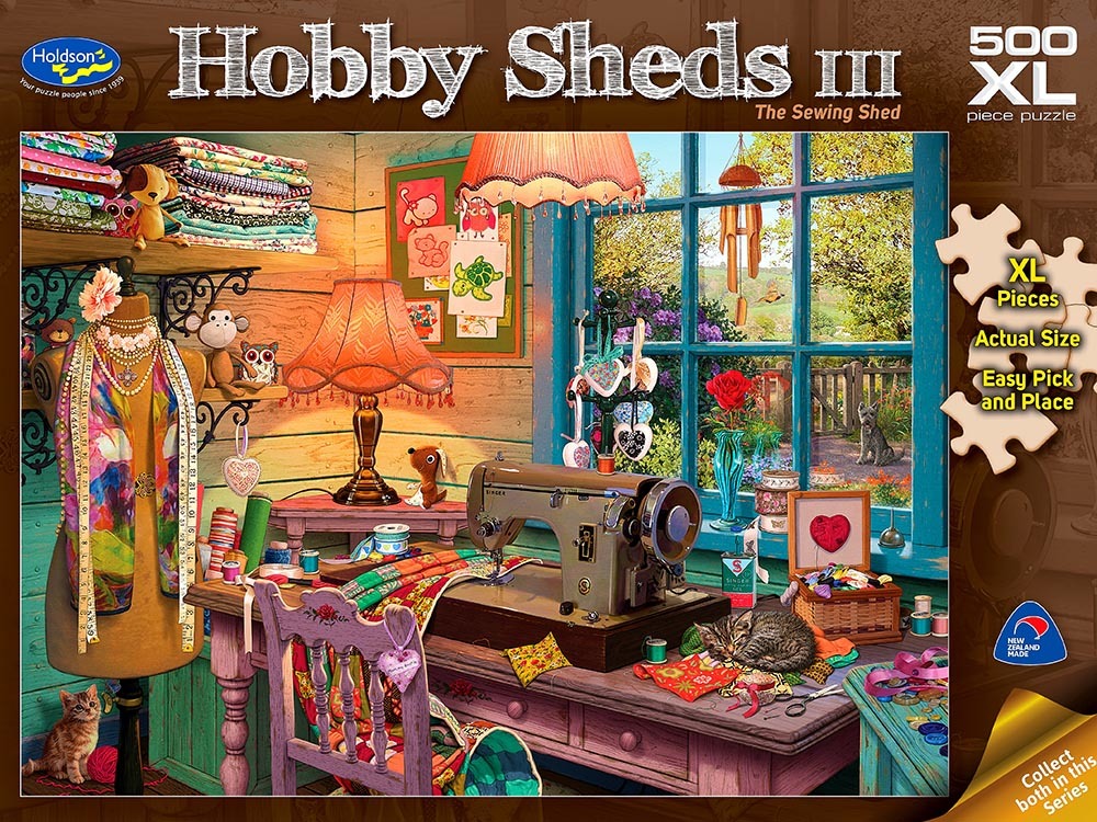 Holdson XL: 500 Piece Puzzle - Hobby Sheds S3 (The Sewing Shed) image