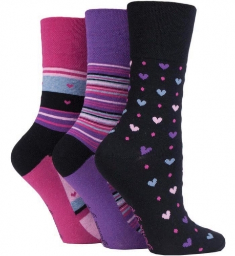 Ladies Gentle Grip N/Elastic Socks image