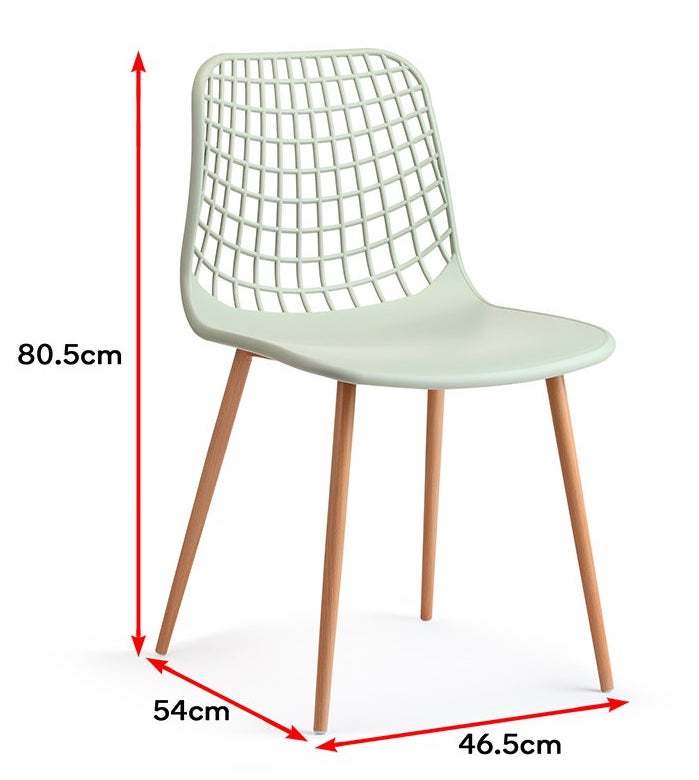 Buy Ovela Set of 2 Leerdam Dining Chairs (Pastel Green) at Mighty Ape NZ