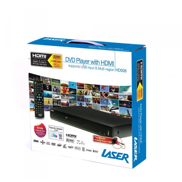 Laser DVD Player with HDMI Composite & USB image