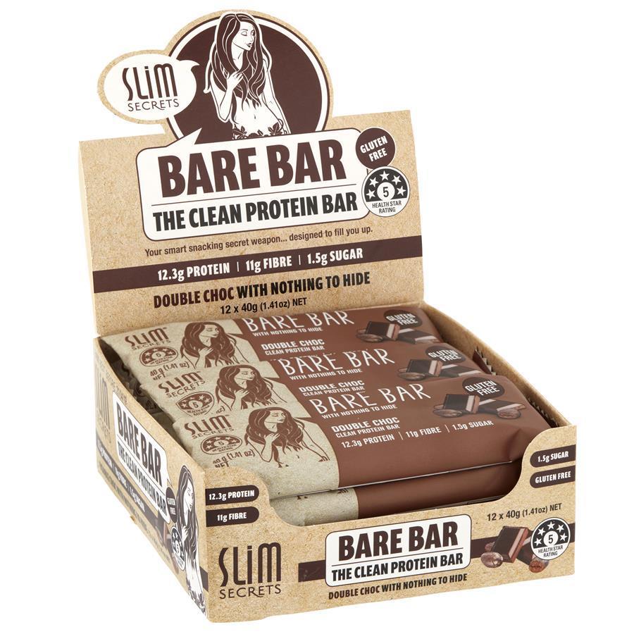 Buy Slim Secrets 'Bare Bar' Clean Protein Bars Double Chocolate