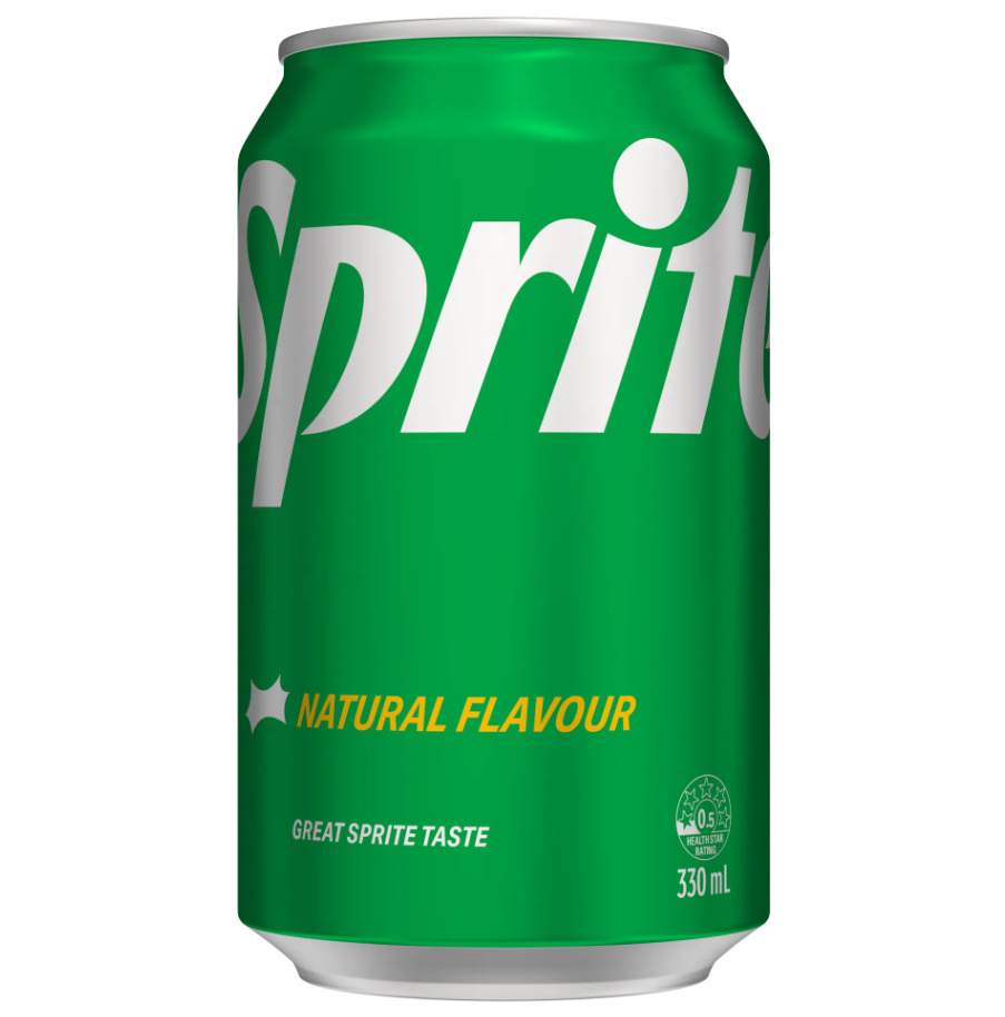 Sprite Soft Drink Lemonade Cans - 330ml (24 Pack)