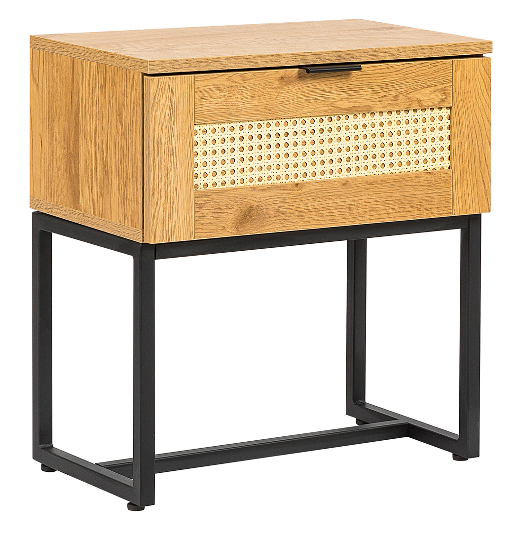 Buy Rattan Bedside Table Light Oak at Mighty Ape NZ