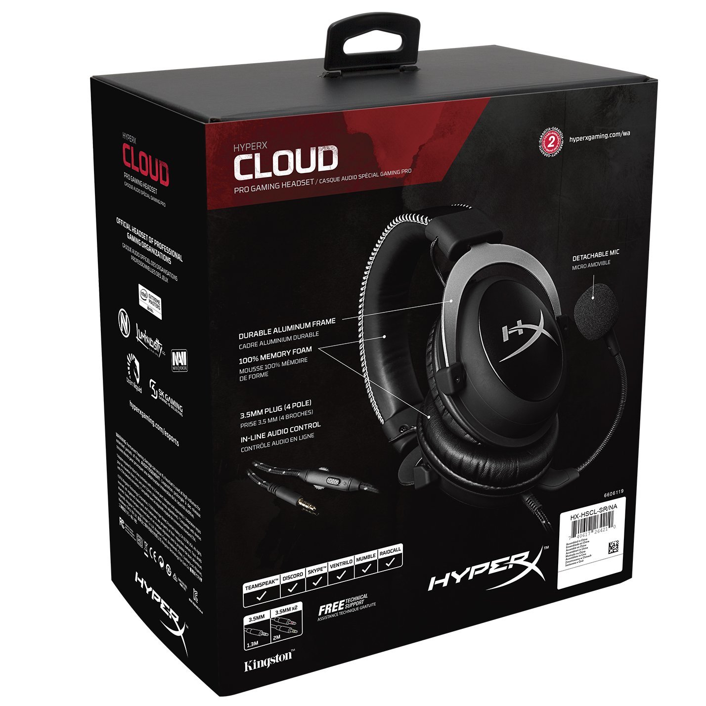 HyperX Cloud Pro Gaming Headset (Silver) for PC image