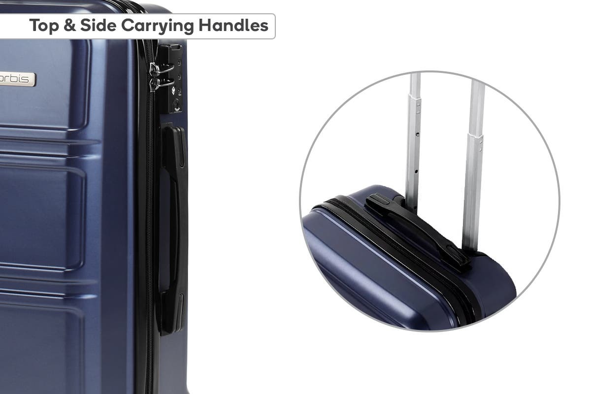 Orbis 3 Piece Kuredu Spinner Luggage Set (Midnight Blue) at Mighty Ape NZ
