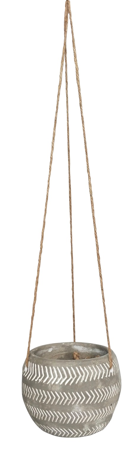 White Arrow Hanging Concrete Planter (12cm) image
