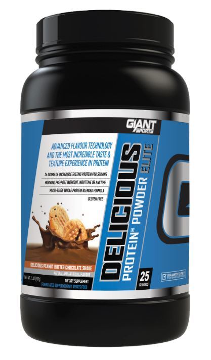 Giant Sports Delicious Elite Protein - Peanut Butter Chocolate (907g) image