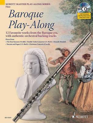 Baroque Play-along for Flute: 12 Favourite Works from the Baroque Era, with Authentic Orchestral Backing Tracks by Max Charles Davies image