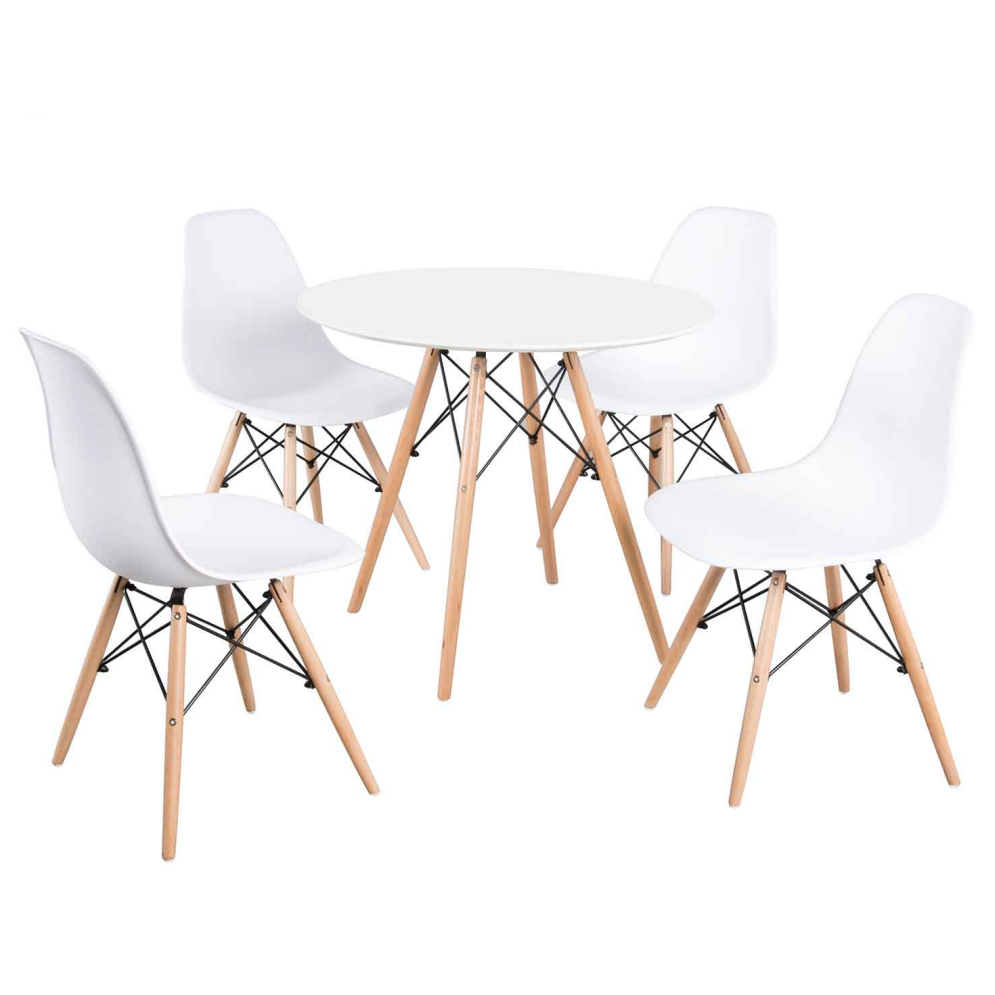 Fraser Country Elegant Round Dining Table - White image