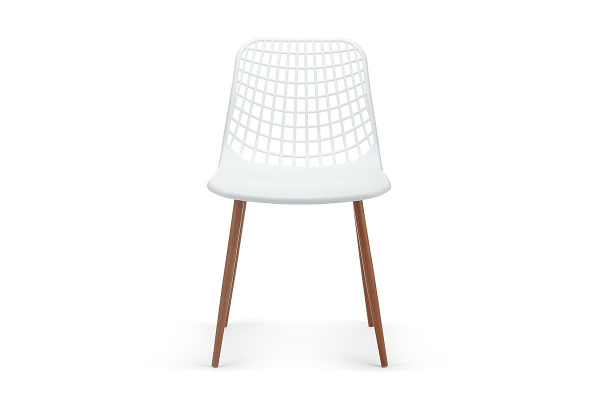 Buy Ovela Leerdam Dining Chairs White (Set of 2) at Mighty Ape NZ