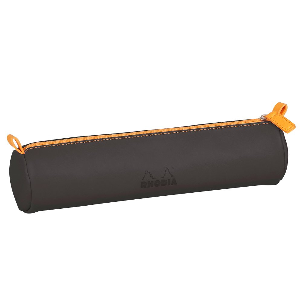 Rhodiarama Round Pencil Case - Black image