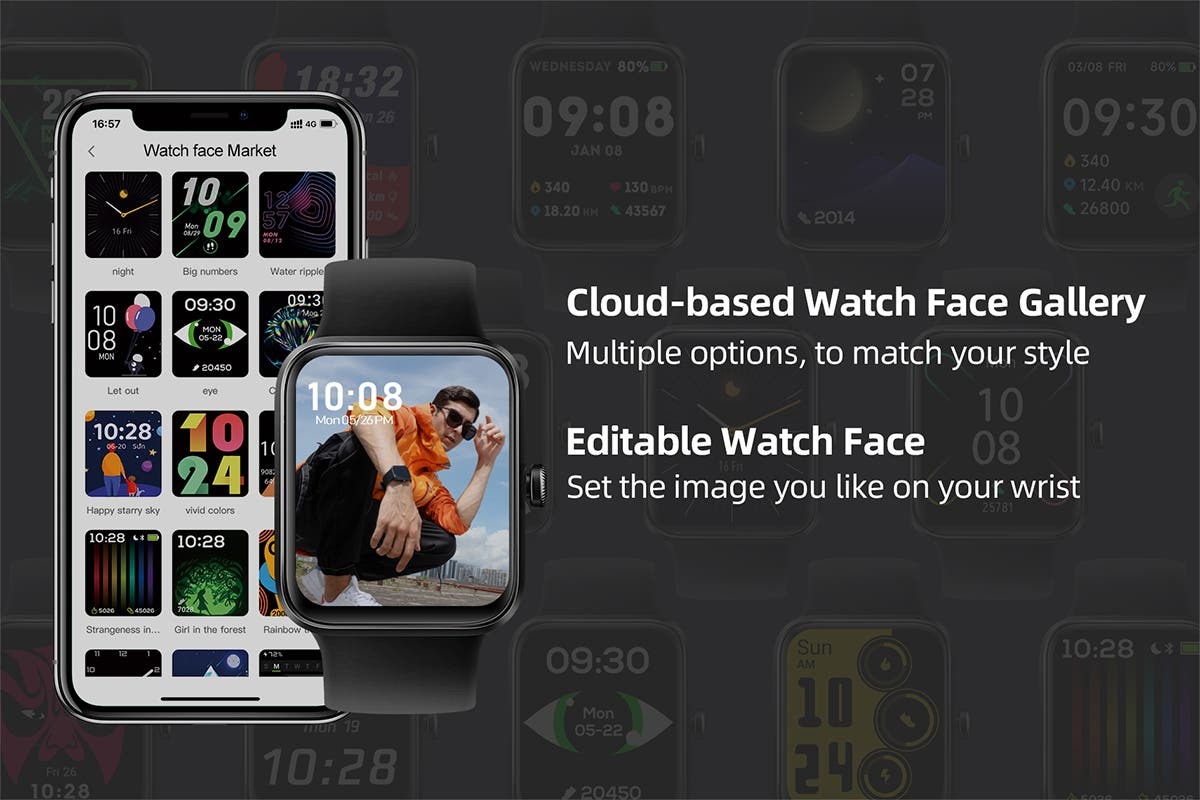 Kogan Active+ Mini Smart Watch Black at Mighty Ape NZ