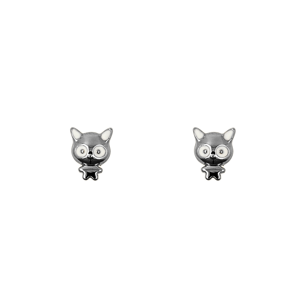 Short Story: Earring Monster Cat Black image