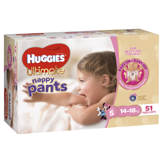Buy Huggies Ultimate Nappy Pants Jumbo Pack Walker Girl at Mighty Ape NZ