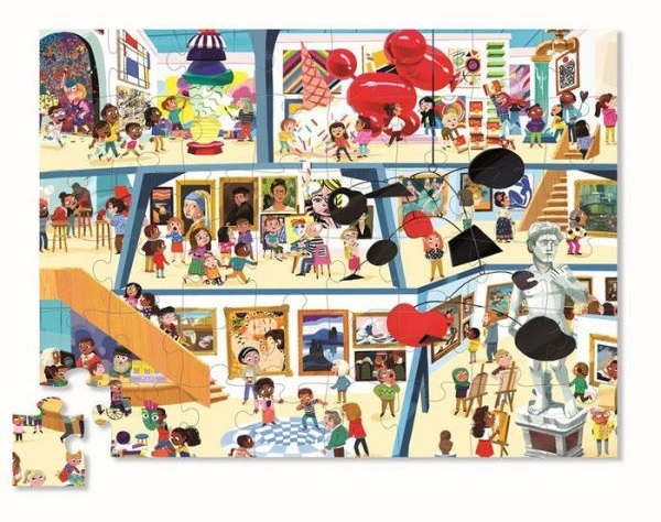 Crocodile Creek: 48-Piece Shaped Box Puzzle - Day at the Museum image