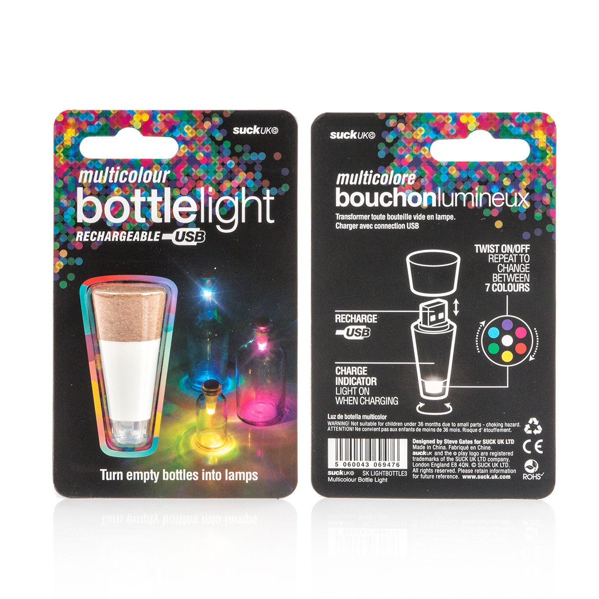 Suck Uk: Bottle Light Multicolour image