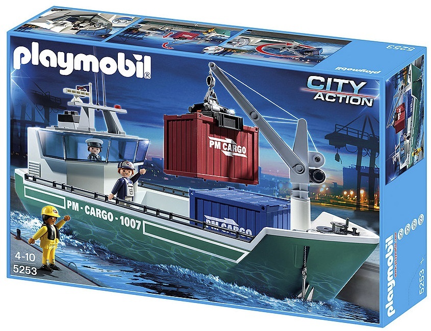 Playmobil Cargo Ship with Loading Crane (5253) Toy at Mighty Ape NZ
