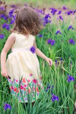 Sweet Little Girl in a Summer Garden Journal by Cs Creations image