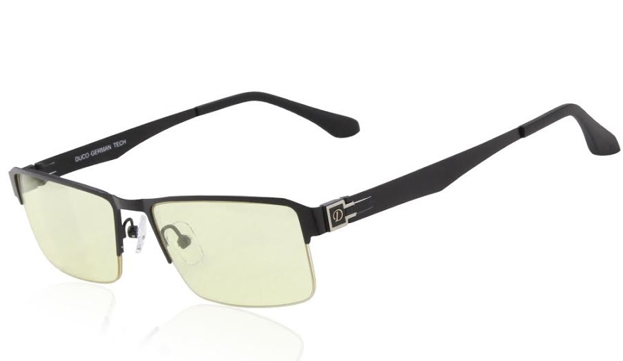 Duco Ergonomic Advanced Gaming Glasses - 302 Black for PC Games image