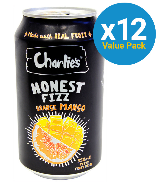 Charlie's Honest Fizz- Orange Mango 320ml (12 Pack) image